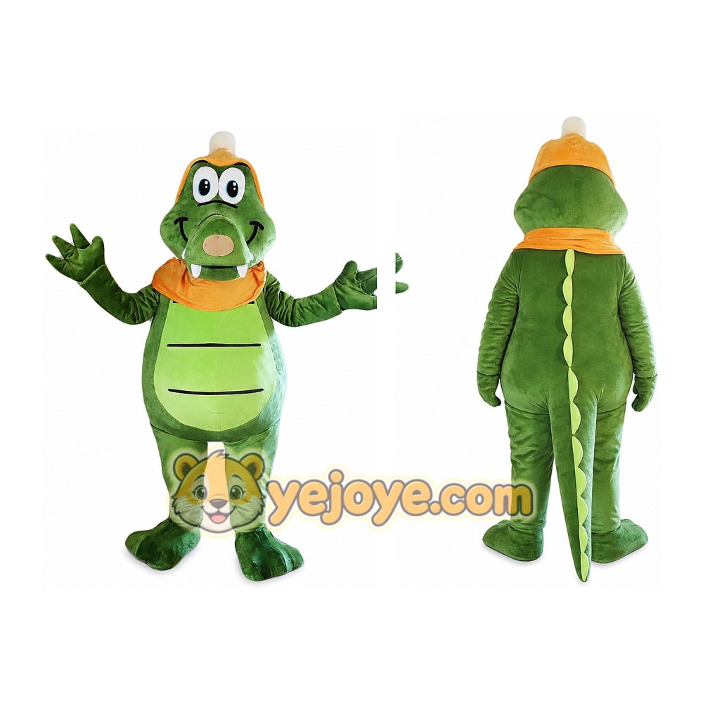 Green Crocodile Mascot Costume for Adults Custom Logo Party Character Suit Green Crocodile Mascot Costume for Adults Custom Logo Party Character Suit