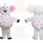 Elephant Mascot Costume for Adults Custom Logo Party Character Suit