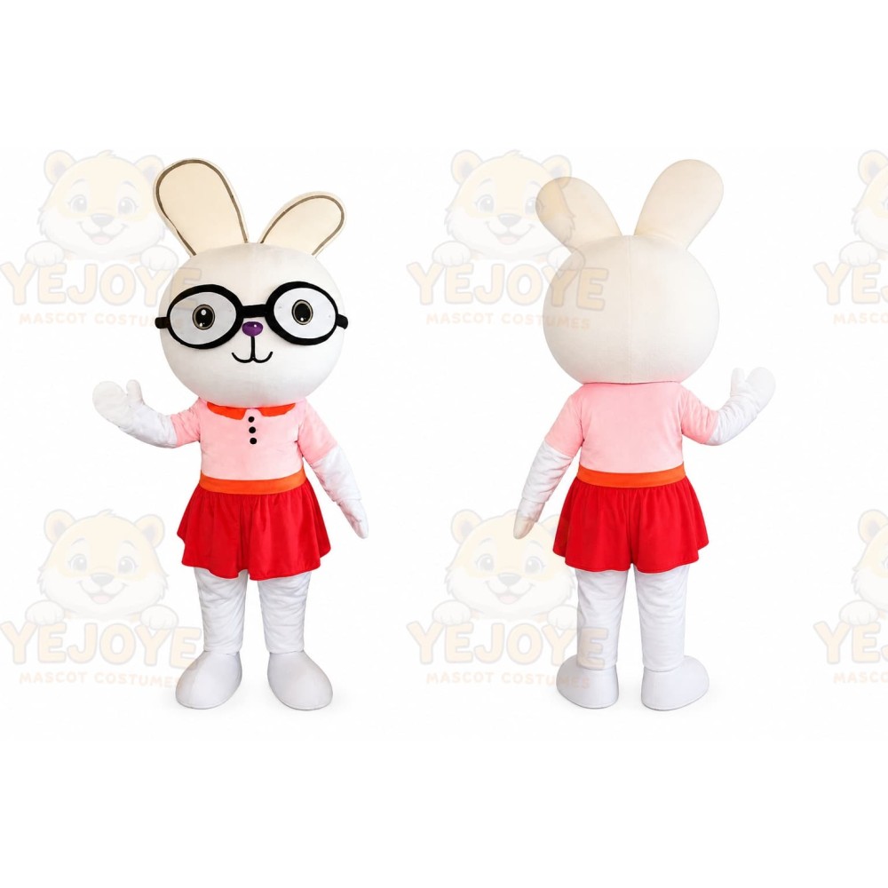 Rabbit Mascot Costume for Adults Custom Logo Party Character Suit