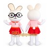 Rabbit Mascot Costume for Adults Custom Logo Party Character Suit Rabbit Mascot Costume for Adults Custom Logo Party Character Suit