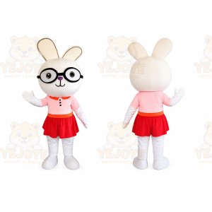 Rabbit Mascot Costume for Adults Custom Logo Party Character Suit
