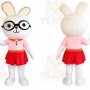 Rabbit Mascot Costume for Adults Custom Logo Party Character Suit