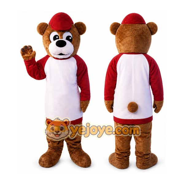 Bear Mascot Costume for Adults Custom Logo Party Character Suit