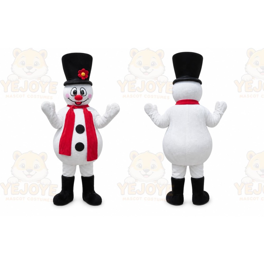 Snowman Mascot Costume for Adults Custom Logo Party Character Suit