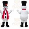 Snowman Mascot Costume for Adults Custom Logo Party Character Suit