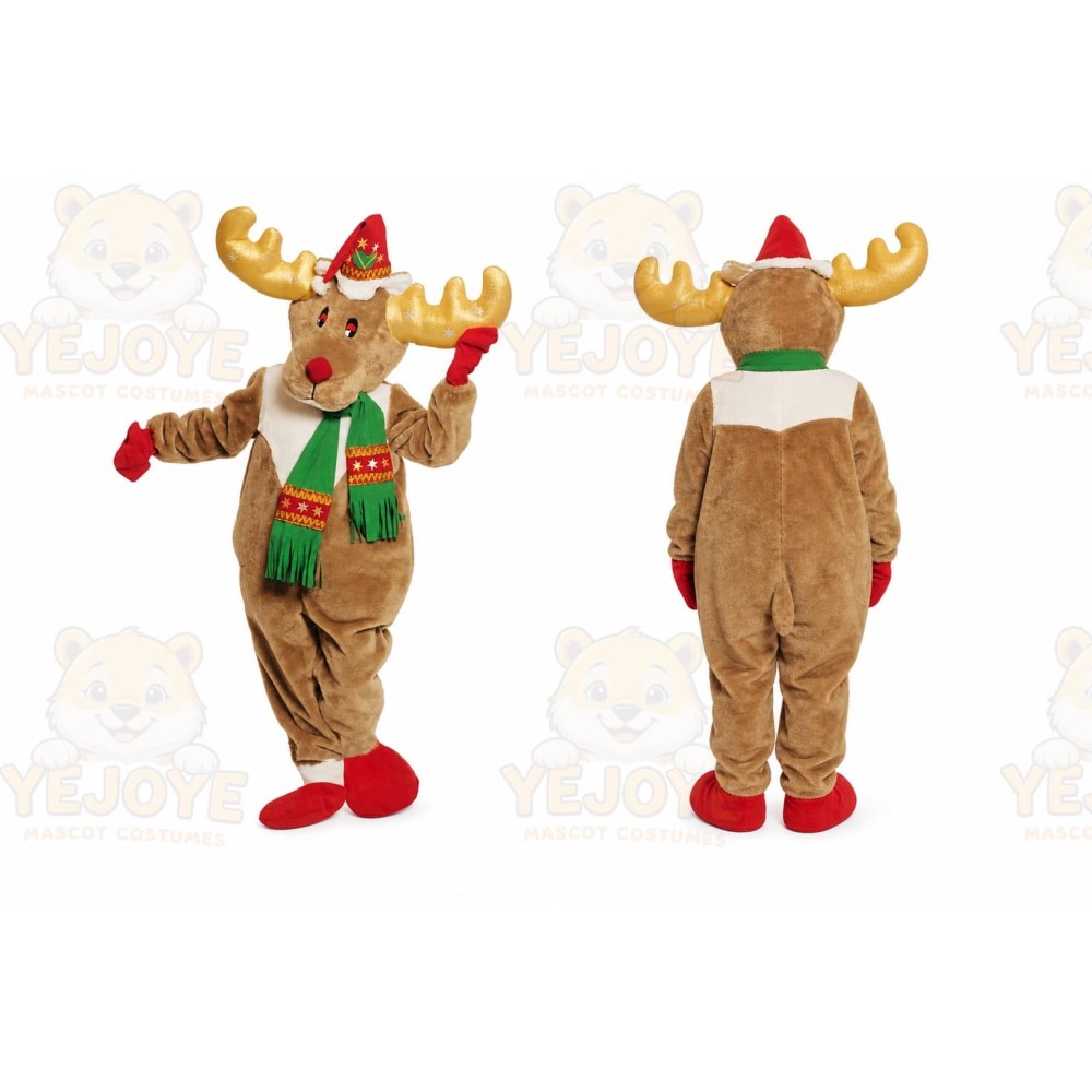 Reindeer Mascot Costume for Adults Custom Logo Party Character Suit