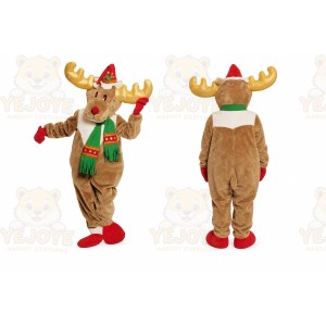Reindeer Mascot Costume for Adults Custom Logo Party Character Suit