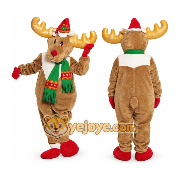 Reindeer Mascot Costume for Adults Custom Logo Party Character Suit