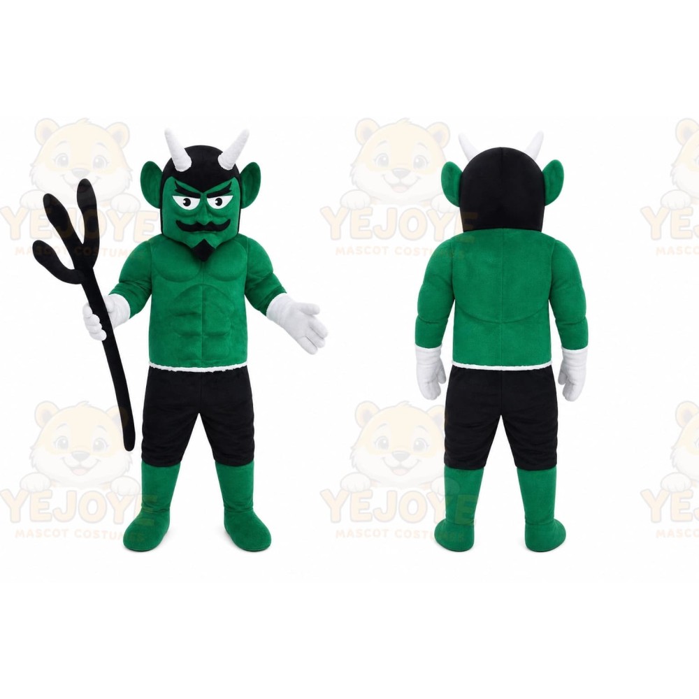 green devil Mascot Costume for Adults Custom Logo Party Character Suit