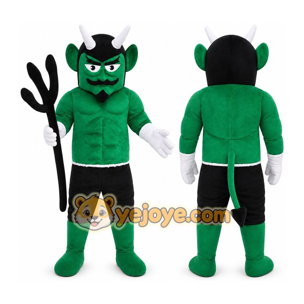 green devil Mascot Costume for Adults Custom Logo Party Character Suit