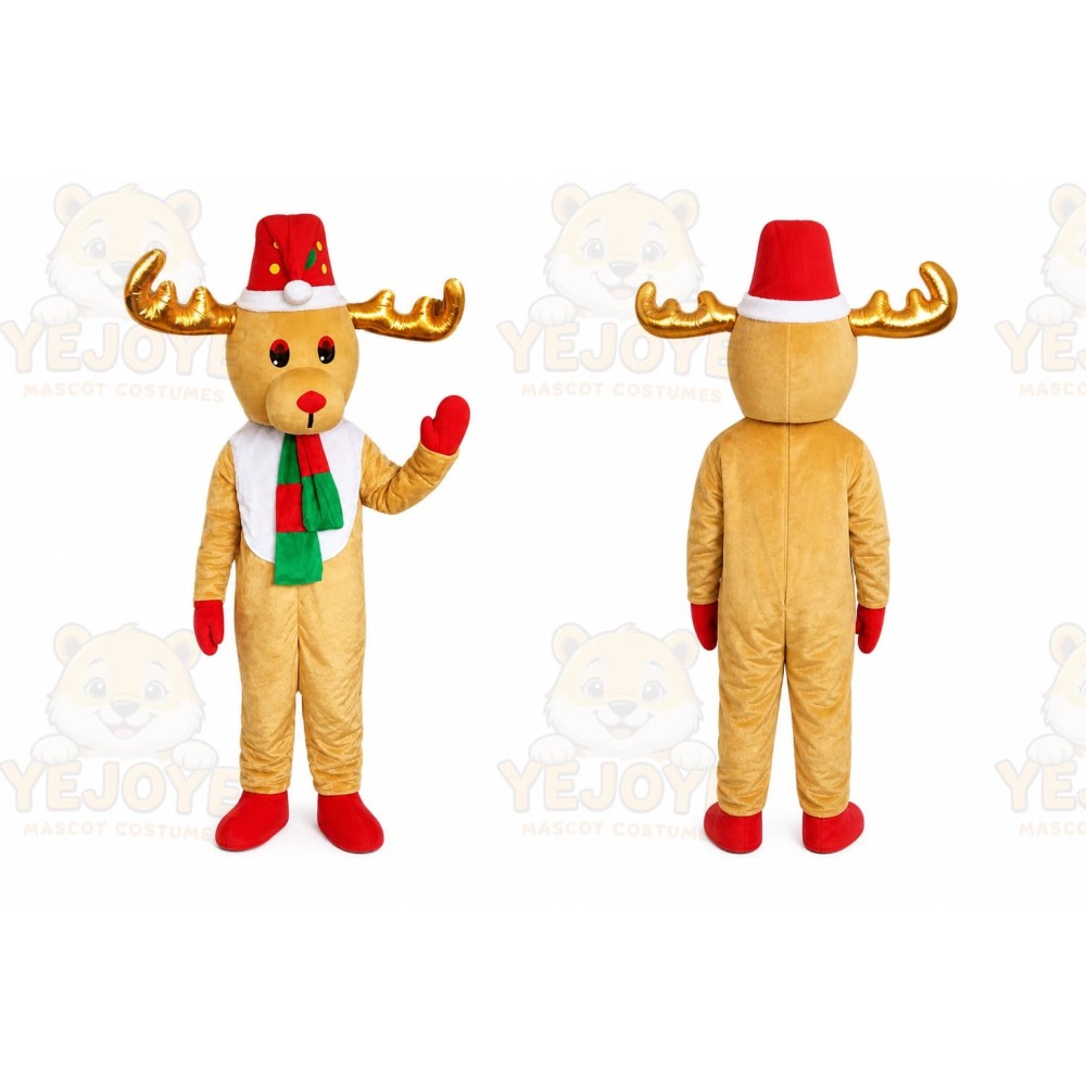 Reindeer Mascot Costume for Adults Custom Logo Party Character Suit