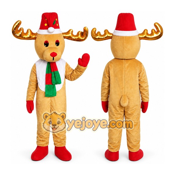 Reindeer Mascot Costume for Adults Custom Logo Party Character Suit