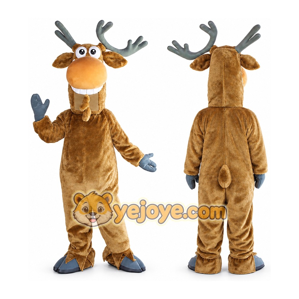 Reindeer Mascot Costume for Adults Custom Logo Party Character Suit