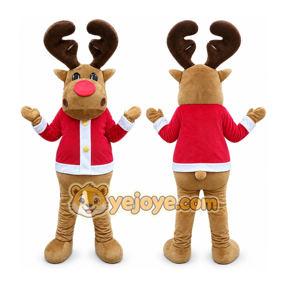Reindeer Mascot Costume for Adults Custom Logo Party Character Suit
