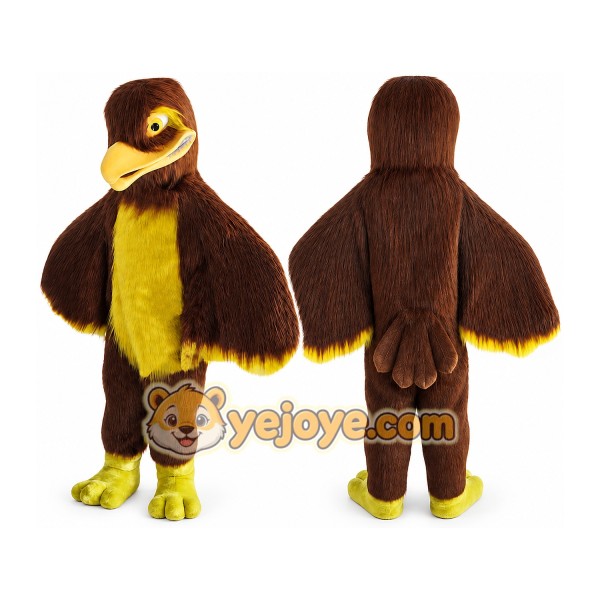 Brown Eagle Mascot Costume for Adults Custom Logo Party Character Suit