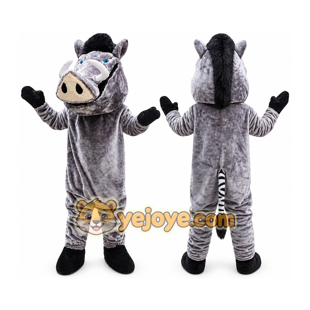 Gray Wild Boar Mascot Costume for Adults Custom Logo Party Character Suit Gray Wild Boar Mascot Costume for Adults Custom Logo Party Character Suit