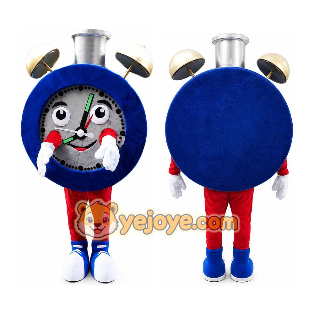 Clock Mascot Costume for Adults Custom Logo Party Character Suit