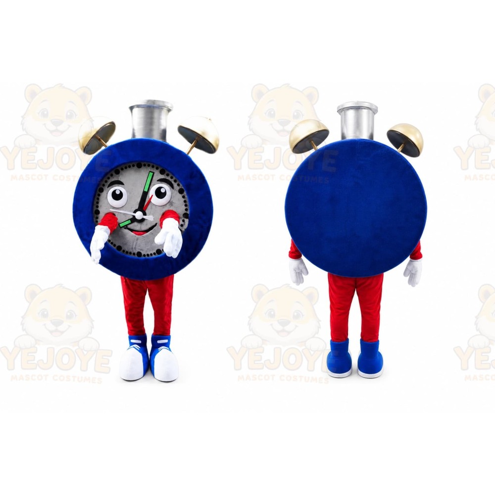 Clock Mascot Costume for Adults Custom Logo Party Character Suit
