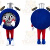 Clock Mascot Costume for Adults Custom Logo Party Character Suit