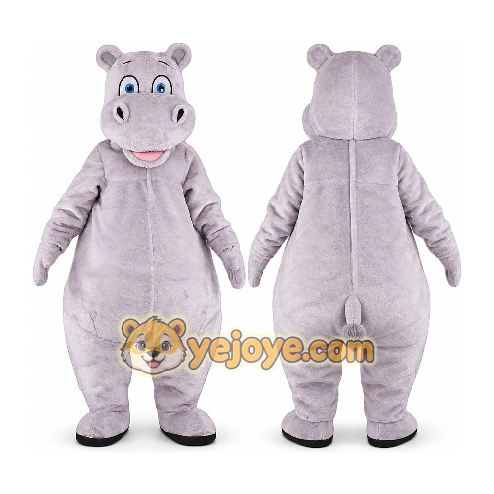 Hippo Mascot Costume for Adults Custom Logo Party Character Suit