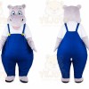 Hippo Mascot Costume for Adults Custom Logo Party Character Suit