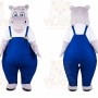 Hippo Mascot Costume for Adults Custom Logo Party Character Suit