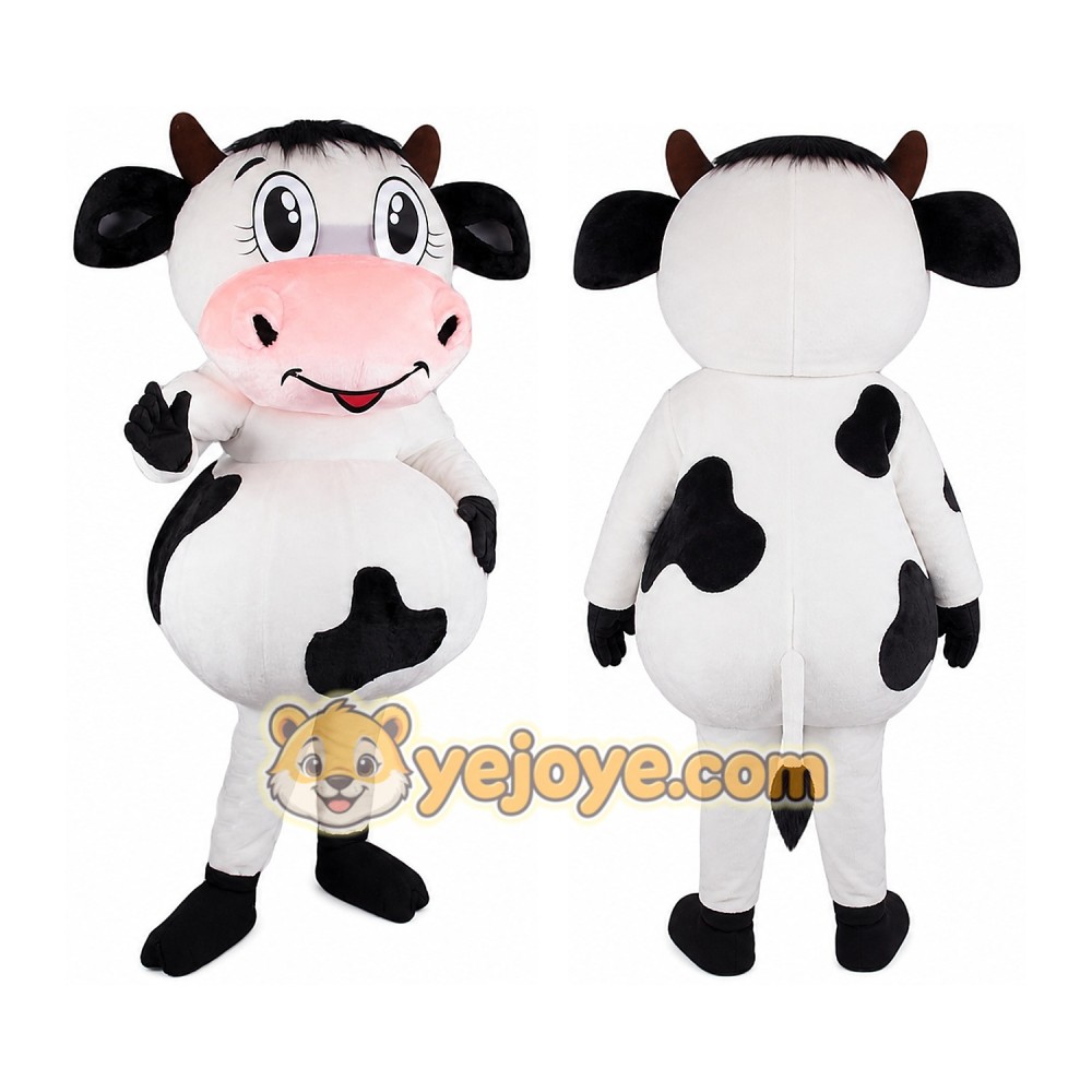 Cow Mascot Costume for Adults Custom Logo Party Character Suit