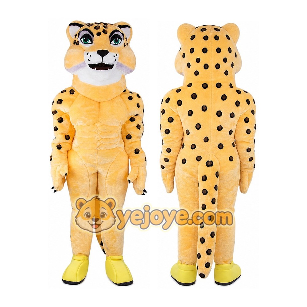 Leopard Mascot Costume for Adults Custom Logo Party Character Suit