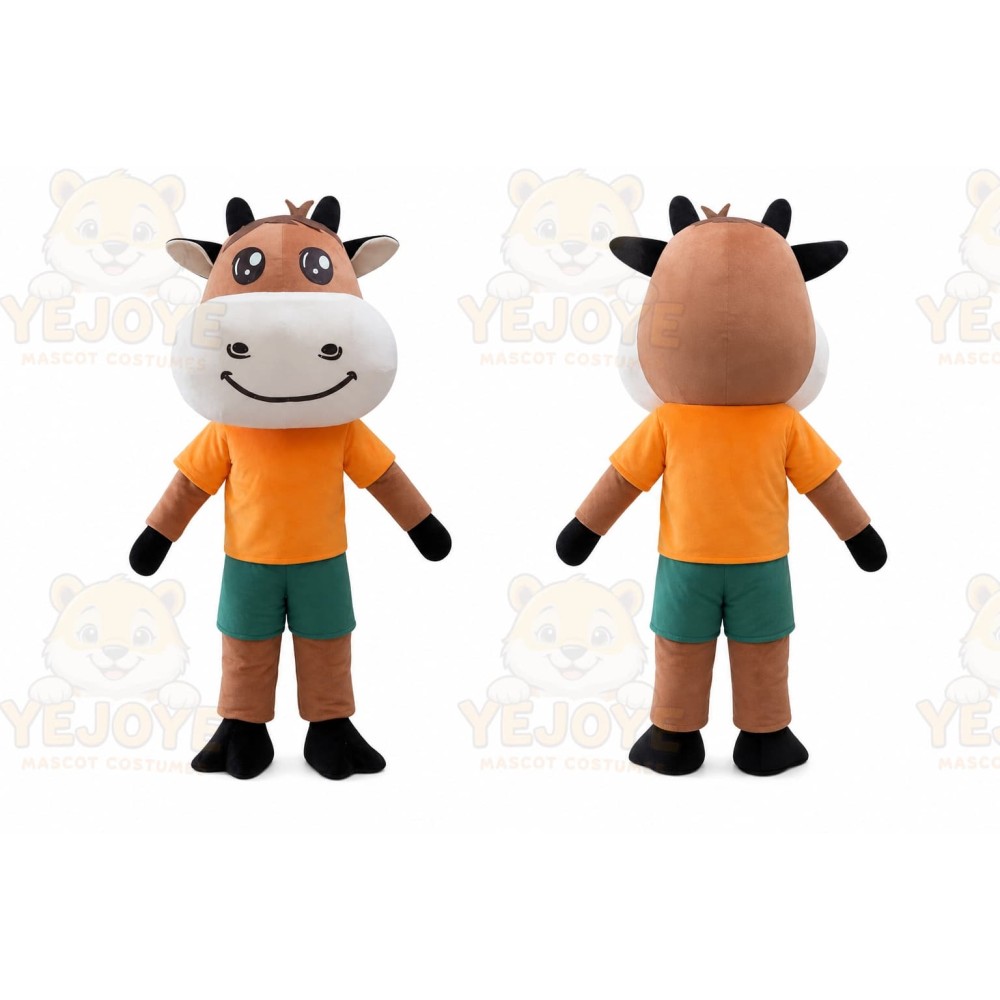 Cow Mascot Costume for Adults Custom Logo Party Character Suit