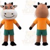 Cow Mascot Costume for Adults Custom Logo Party Character Suit