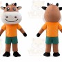 Cow Mascot Costume for Adults Custom Logo Party Character Suit