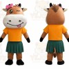 Cow Mascot Costume for Adults Custom Logo Party Character Suit