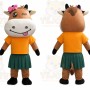 Cow Mascot Costume for Adults Custom Logo Party Character Suit