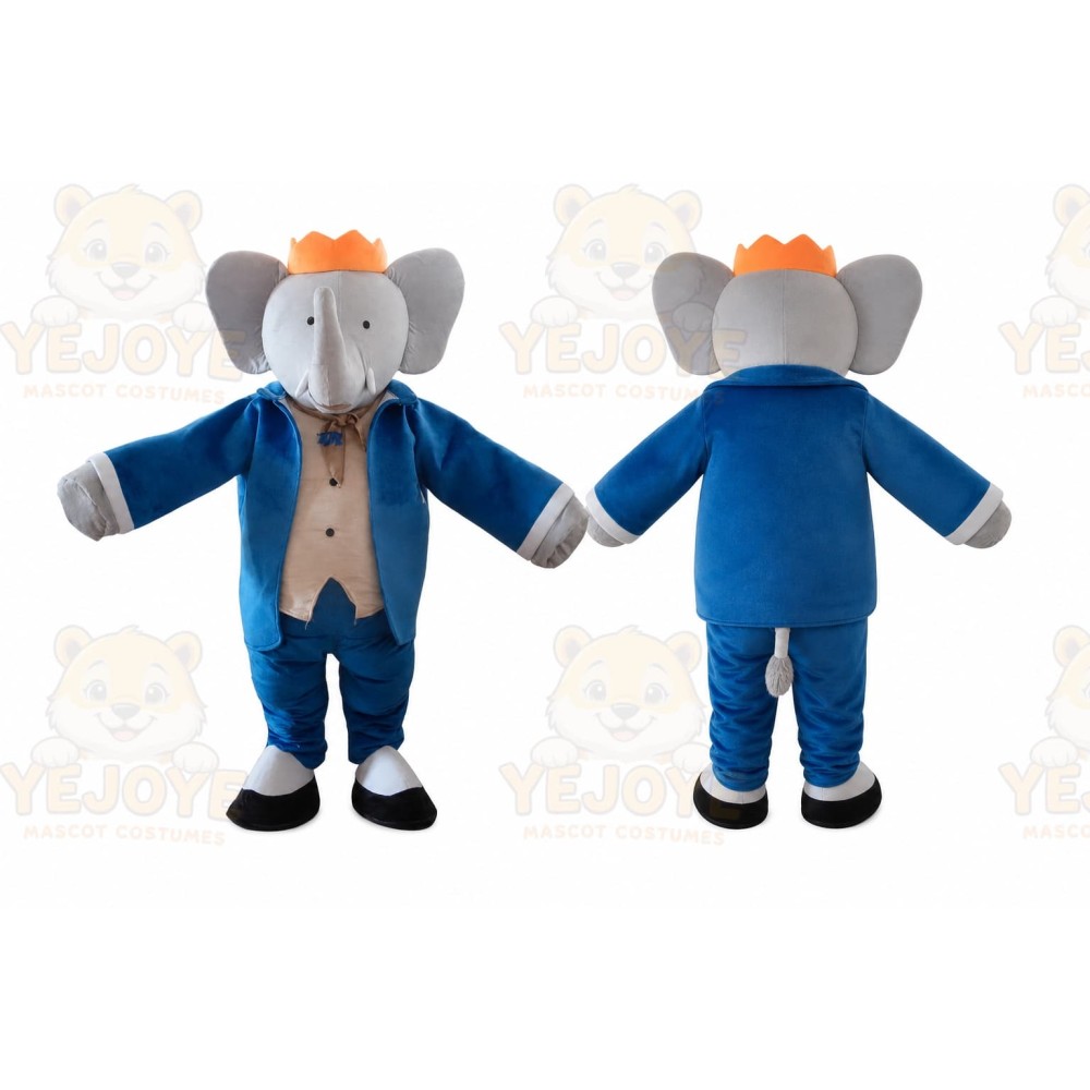 Elephant Mascot Costume for Adults Custom Logo Party Character Suit