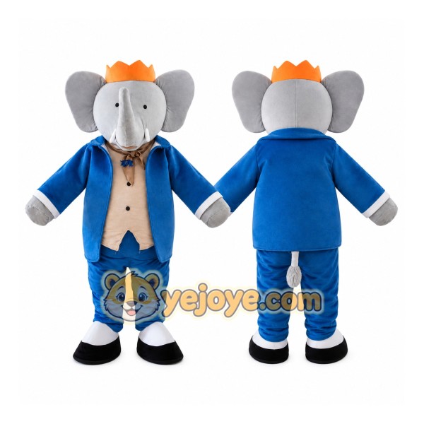 Elephant Mascot Costume for Adults Custom Logo Party Character Suit