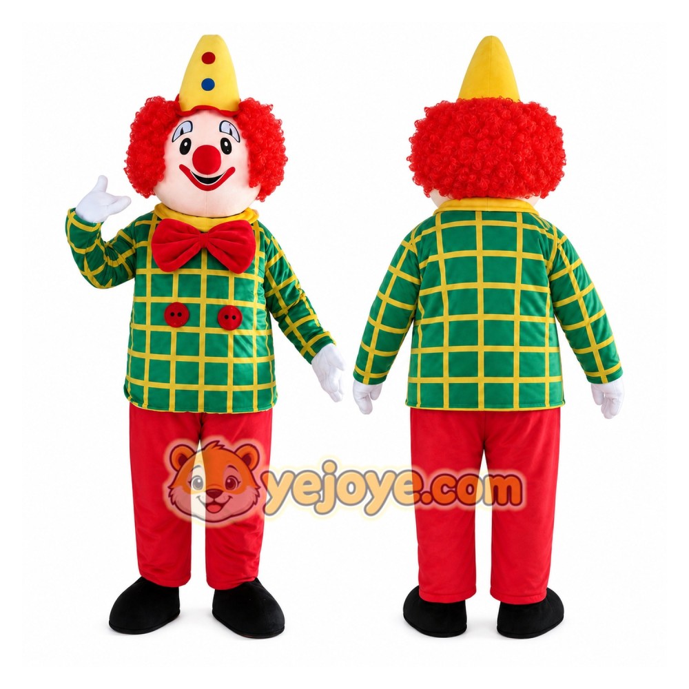 Clown Mascot Costume for Adults Custom Logo Party Character Suit
