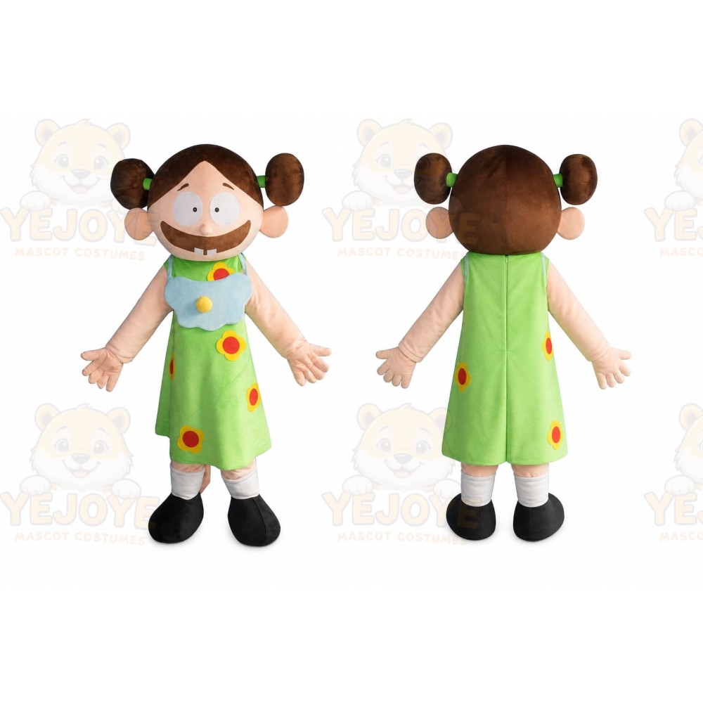 Girl Mascot Costume for Adults Custom Logo Party Character Suit