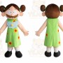 Girl Mascot Costume for Adults Custom Logo Party Character Suit