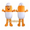 Orange and White Capsule Mascot Costume for Adults Custom Logo Party Character Suit Orange and White Capsule Mascot Costume for Adults Custom Logo Party Character Suit