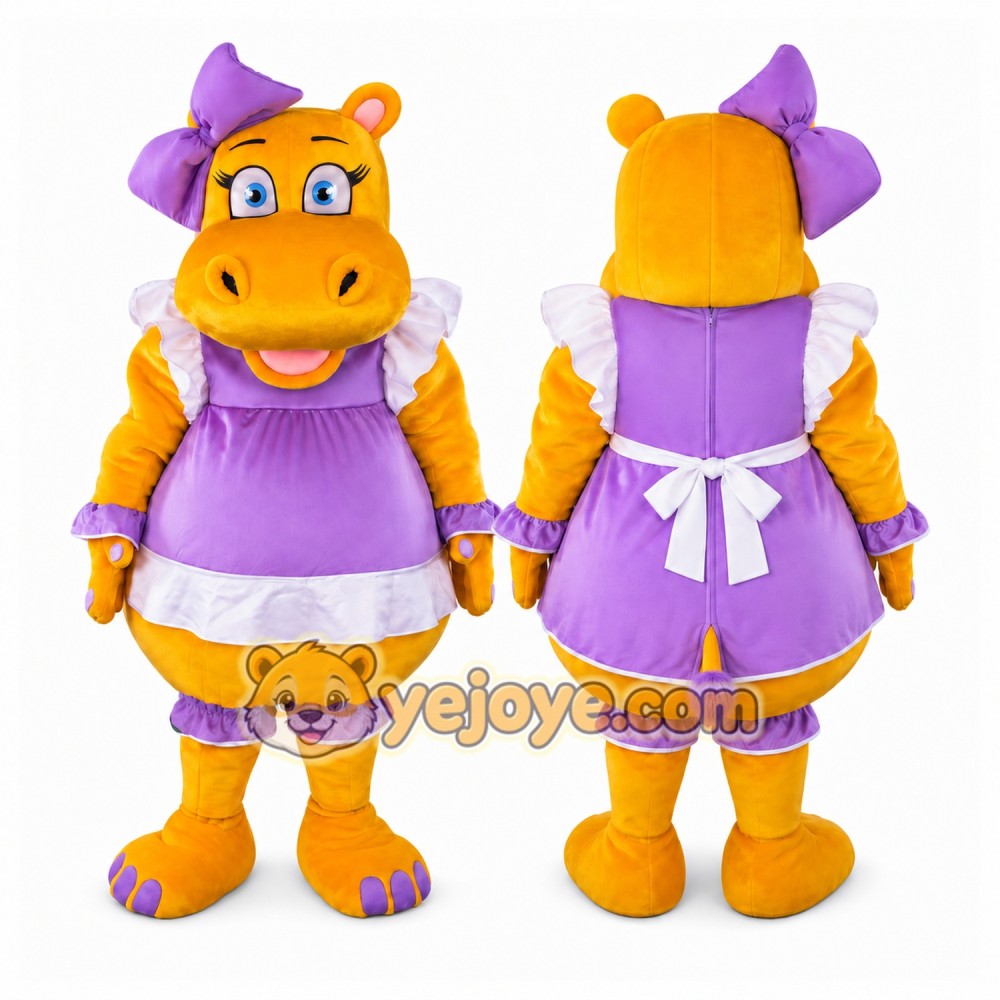 Hippo Mascot Costume for Adults Custom Logo Party Character Suit