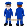 train conductor Mascot Costume for Adults Custom Logo Party Character Suit