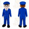 train conductor Mascot Costume for Adults Custom Logo Party Character Suit