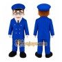 train conductor Mascot Costume for Adults Custom Logo Party Character Suit