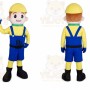 builder mascot Mascot Costume for Adults Custom Logo Party Character Suit