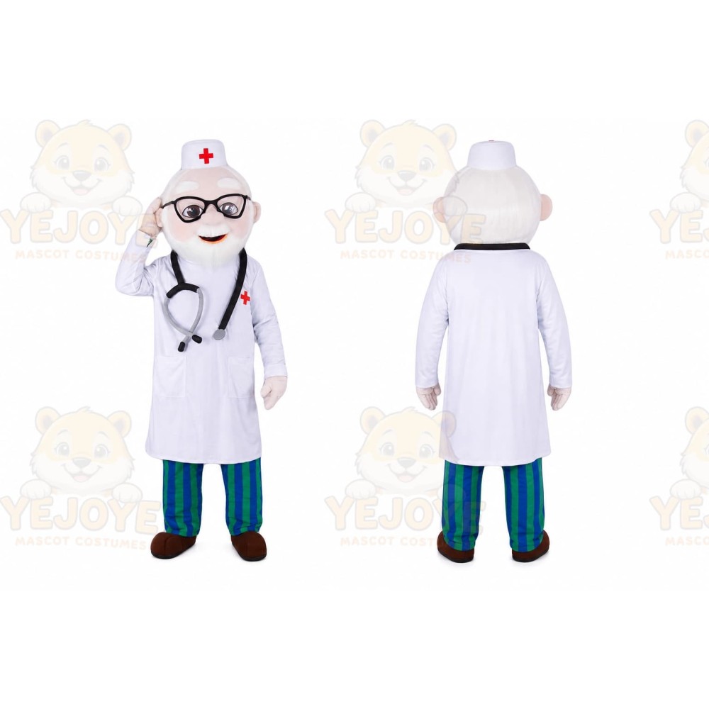 Doctor Mascot Costume for Adults Custom Logo Party Character Suit