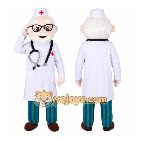 Doctor Mascot Costume for Adults Custom Logo Party Character Suit