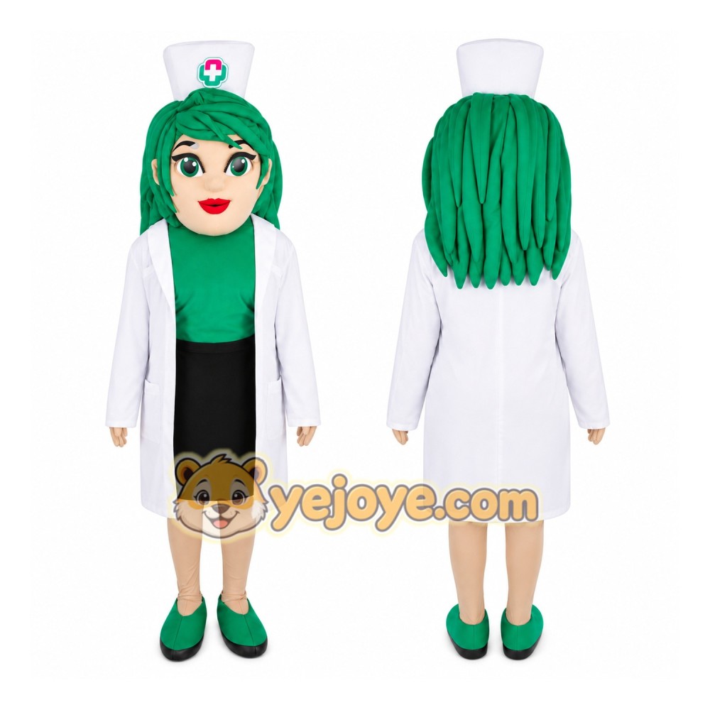 Nurse Mascot Costume for Adults Custom Logo Party Character Suit