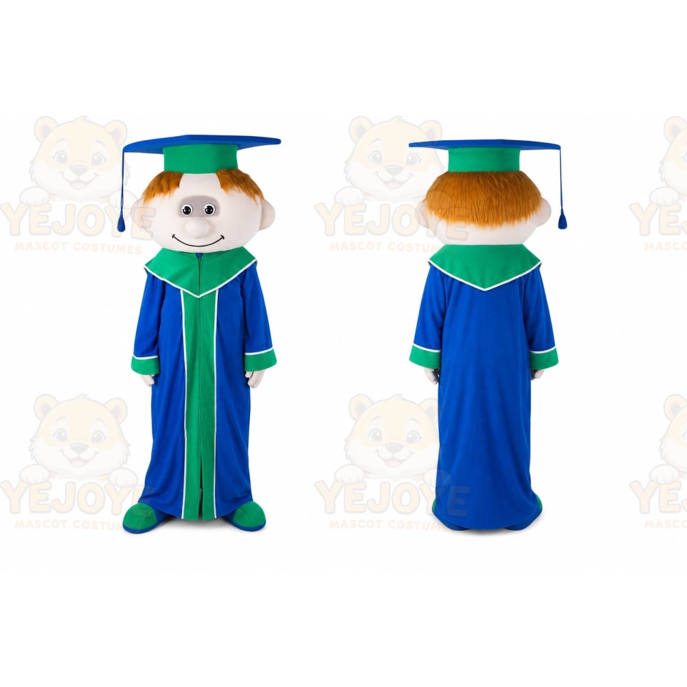 Graduate Mascot Costume for Adults Custom Logo Party Character Suit