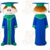 Graduate Mascot Costume for Adults Custom Logo Party Character Suit