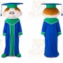 Graduate Mascot Costume for Adults Custom Logo Party Character Suit